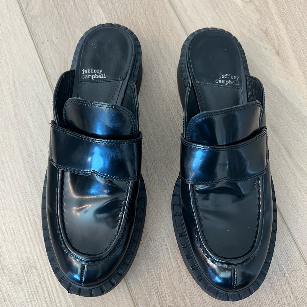 Jeffrey Campbell Biblio Penny Loafer Mules. Size 10